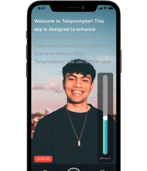 Prompter Speed Adjustment